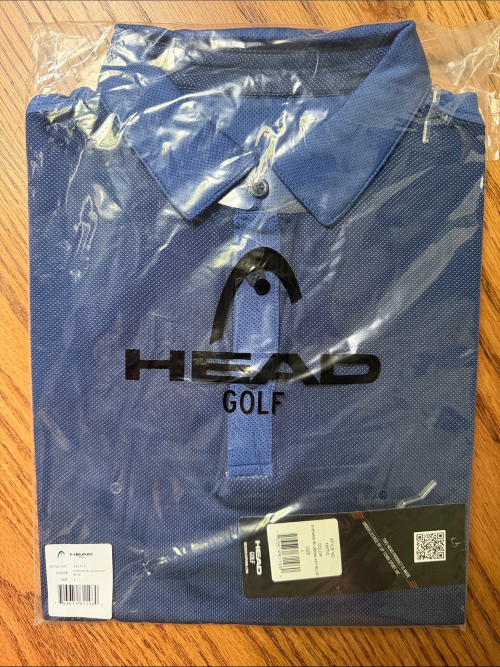 NEW Head Sportswear Men's Dot Print Polo Shirt, Evening Blue/galaxy blue Golf